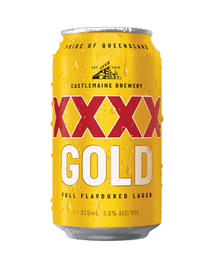 Xxxx Gold Mid Strength Lager Beer Cans 375ml  Can
