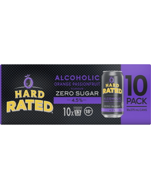 Hard Rated Orange Passionfruit Zero Sugar 4.5% 10x375ml  Can