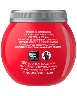 Buzzballz Strawberry Fiesta Bottles 187ml  Bottle