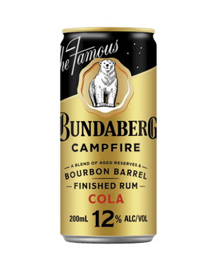 Bundaberg Campfire Bourbon Barrel Finished Rum & Cola Cans 2  Can