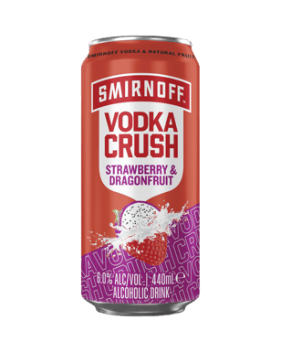 Smirnoff Vodka Crush Strawberry & Dragonfruit Cans 440ml  Can