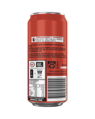 Smirnoff Vodka Crush Strawberry & Dragonfruit Cans 440ml  Can