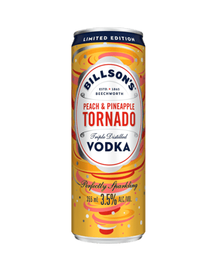 Billson's Tornado Pineapple And Peach Vodka Cans 355ml  Can