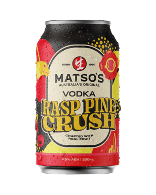 Matso's Vodka Rasp Pine Crush Cans 330ml  Can