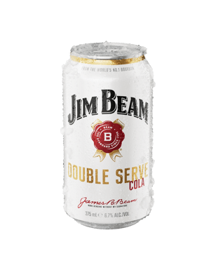 Jim Beam White Double Serve Bourbon & Cola Cans 375ml  Can