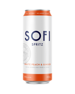 Sofi Spritz White Peach & Ginger 250ml  Can
