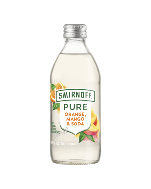 Smirnoff Pure Orange, Mango & Soda 300ml  Bottle