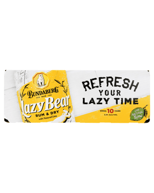 Bundaberg Lazy Bear Dry & Lime 3.5% Can 330ml  Pack