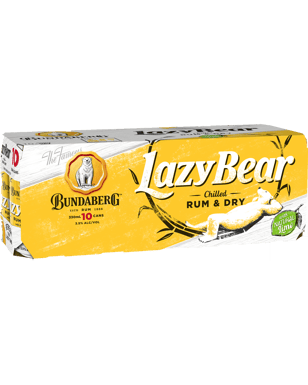 Bundaberg Lazy Bear Dry & Lime 3.5% Can 330ml  Pack