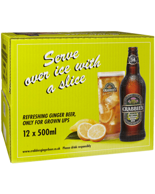 Crabbie's Alcoholic Ginger Beer Bottles 500ml  12 Case
