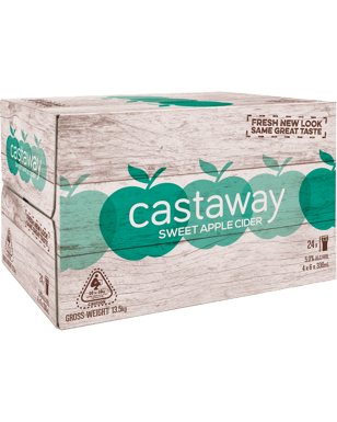 Castaway Sweet Apple Cider 330ml  24 Case