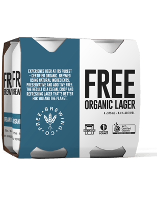 Free Brewing Co. Organic Lager Cans 375ml  Can