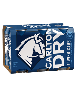 Carlton Dry Lager Cans 375ml  24 Case