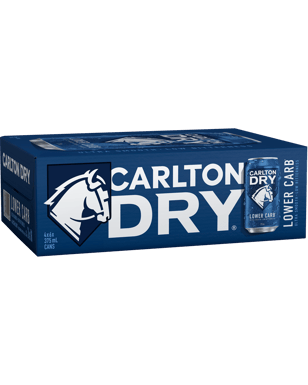 Carlton Dry Lager Cans 375ml  24 Case
