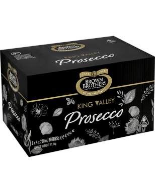 Brown Brothers King Valley Prosecco Nv Bottles 200ml  24 Case