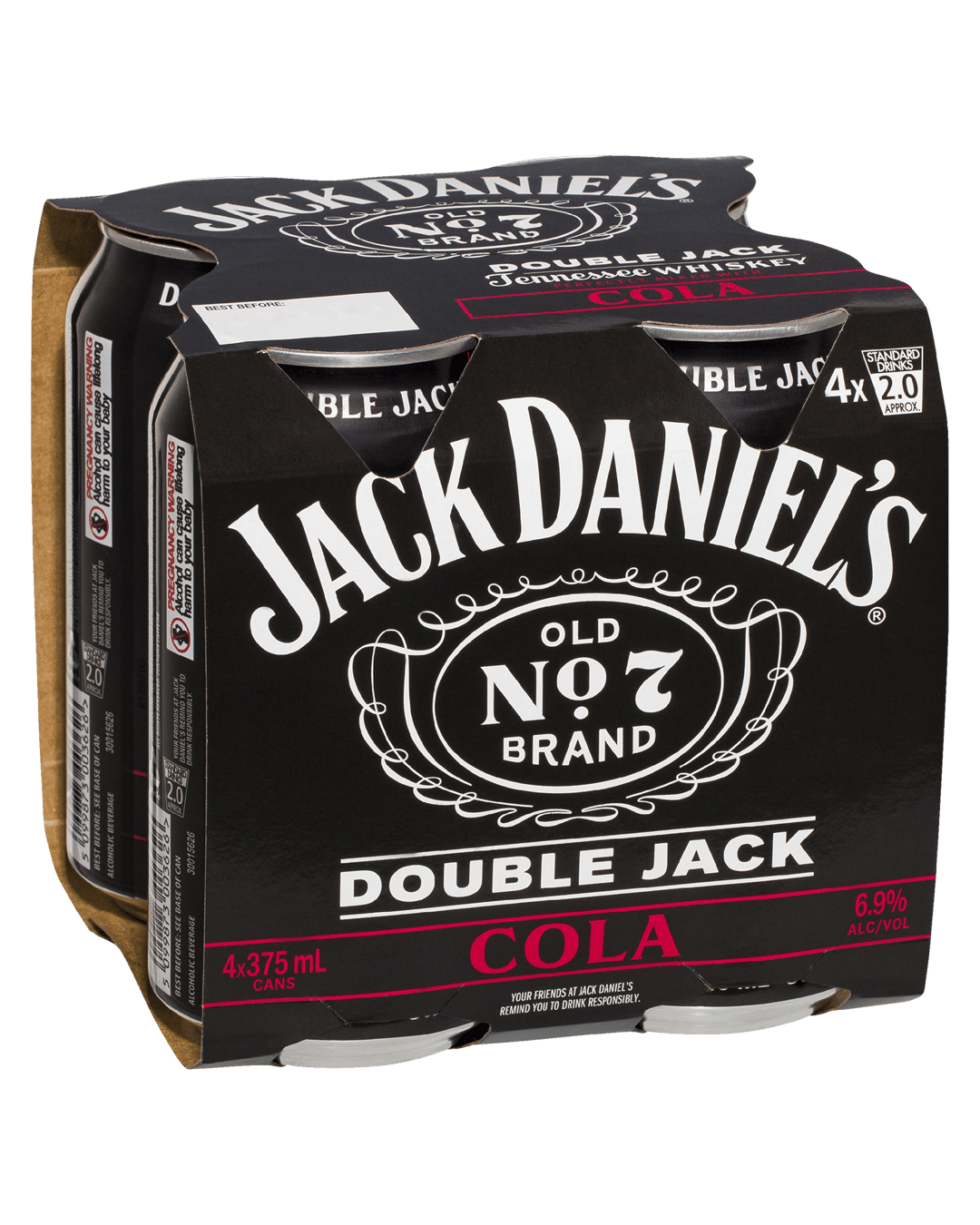Jack Daniel's Double Jack & Cola Cans 375mL