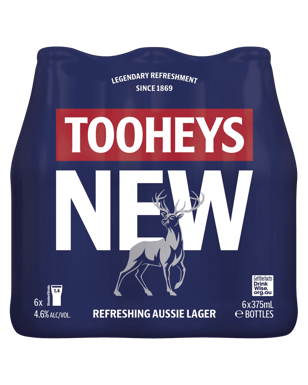 Tooheys New Bottles 375ml  6 Pack