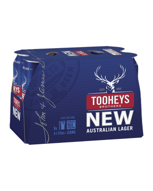 Tooheys New Cans 375ml  6 Pack