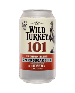 Wild Turkey 101 Bourbon And Zero Sugar Cola 375ml Cans  Can