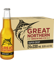 Great Northern Brewing Co. Super Crisp Lager Bottles 330ml  24 Case