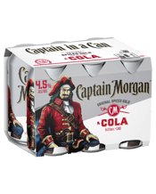 Captain Morgan Original Spiced Gold & Cola 4.5% Cans 375ml  6 Pack