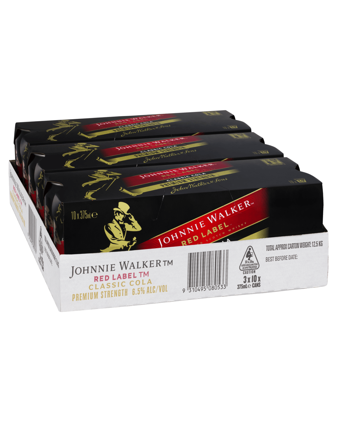 Buy Johnnie Walker Red Label & Cola Cans 375ml online with (same-day ...