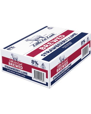 Little Fat Lamb Brewed Strawberry & Lime Cans 10 Pack 375ml  Can