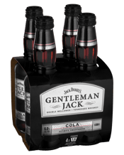 Gentleman Jack Rare Tennessee Whiskey & Cola 330ml  4 Pack