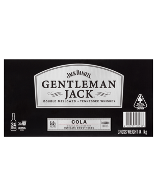 Gentleman Jack Rare Tennessee Whiskey & Cola 330ml  24 Case