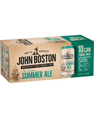 John Boston The Surprize Summer Ale Cans 375ml  10 Pack