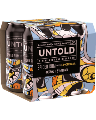 Untold Spiced Rum & Ginger Beer Cans 375ml  Can