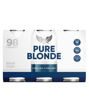 Pure Blonde Ultra Low Carb Lager Cans 375ml  6 Pack
