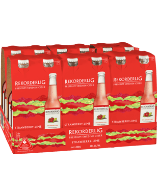 Rekorderlig Premium Strawberry & Lime Cider 330ml  24 Case