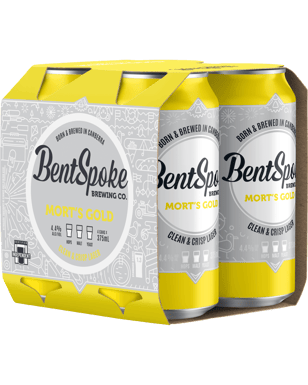 Bentspoke Mort's Gold Lager 375ml  Can