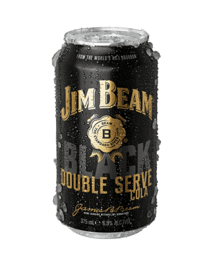 Jim Beam Black Double Serve Bourbon & Cola 6.9% Cans 375ml  Can