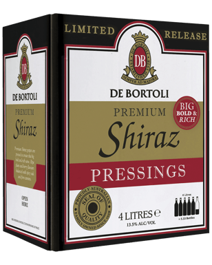 De Bortoli Shiraz Pressings Cask 4l  Each