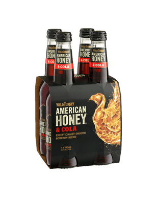 Buy Wild Turkey American Honey Bourbon & Cola Bottles 330ml online with