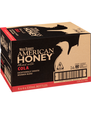 Buy Wild Turkey American Honey Bourbon & Cola Bottles 330ml online with