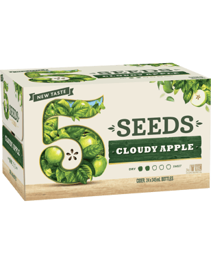 5 Seeds Cloudy Apple Cider Bottles 345ml  24 Case