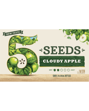 5 Seeds Cloudy Apple Cider Bottles 345ml  24 Case