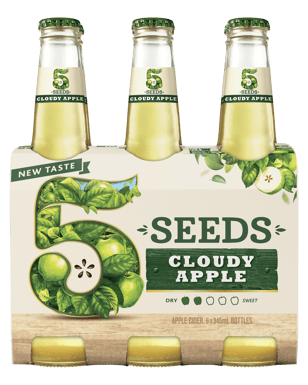 5 Seeds Cloudy Apple Cider Bottles 345ml  6 Pack