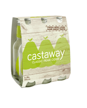 Castaway Classic Pear Cider Bottles 330ml  6 Pack