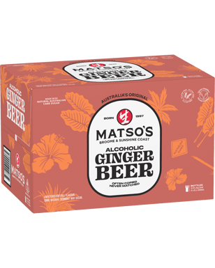 Matso's Ginger Beer Bottles 330ml  24 Case