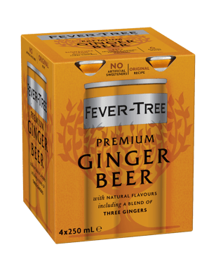 Fever Tree Premium Ginger Beer 4x250ml  Can