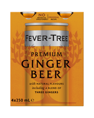 Fever Tree Premium Ginger Beer 4x250ml  Can