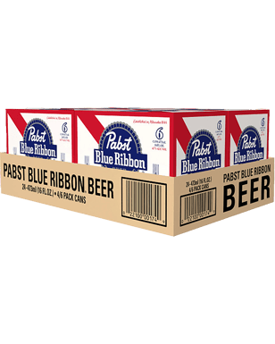 Pabst Blue Ribbon Premium Lager Cans 473ml  24 Case