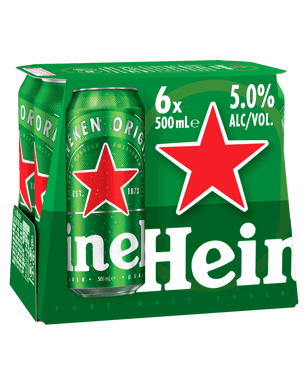 Heineken Cans 500ml  6 Pack