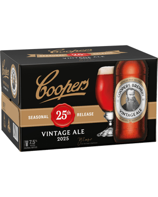 Coopers Vintage Ale Bottles 355ml  24 Case