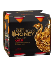 Wild Turkey American Honey Liqueur & Cola Cans 375ml  4 Pack