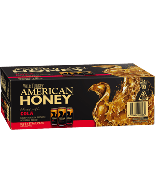 Wild Turkey American Honey Liqueur & Cola Cans 375ml  24 Case
